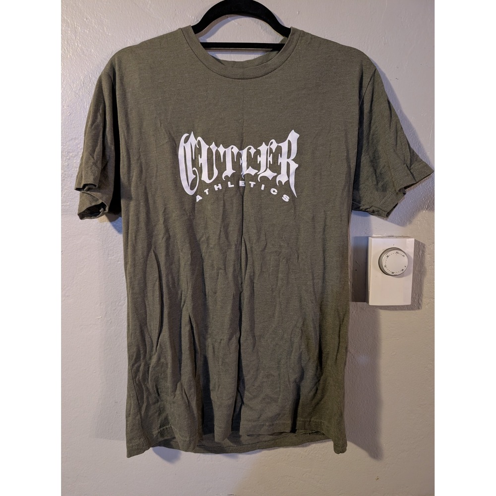 Mens Olive‎ Green Cutler Athletics Casual Gym Tshirt size M